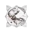 Treasure map tattoo design idea