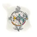 Treasure map tattoo design idea