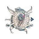 Treasure map tattoo design idea