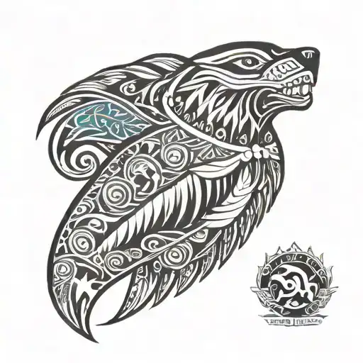 inuit tattoo on the arm tattoo design idea