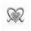 1994 with the letter k and heart tattoo design idea