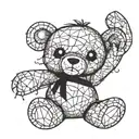 broken teddy bear tattoo design idea