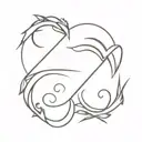 Gemini and Pisces tattoo design idea