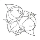 Gemini and Pisces tattoo design idea