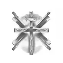 a cross with 3 nails tattoo design idea