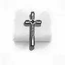 a cross with 3 nails tattoo design idea