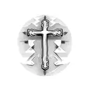 a cross with 3 nails tattoo design idea