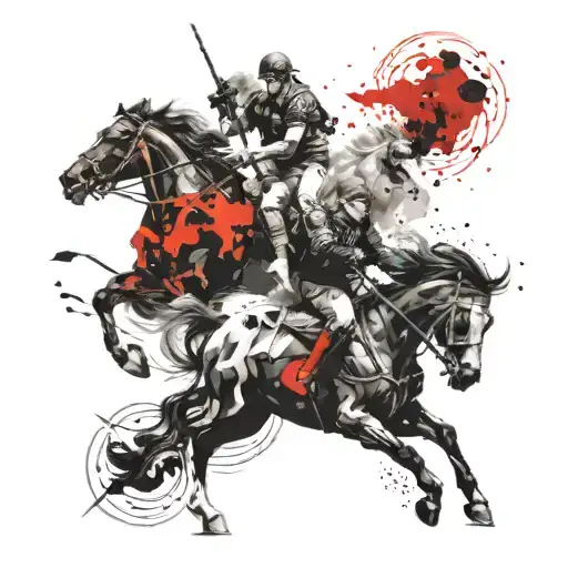 4 horse apocalypse riders tattoo design idea