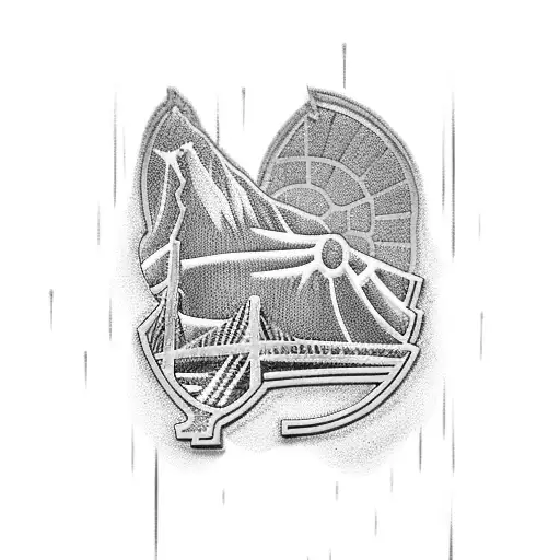 golden state warriors with players and trophy with state shape and Sf giants  tattoo design idea