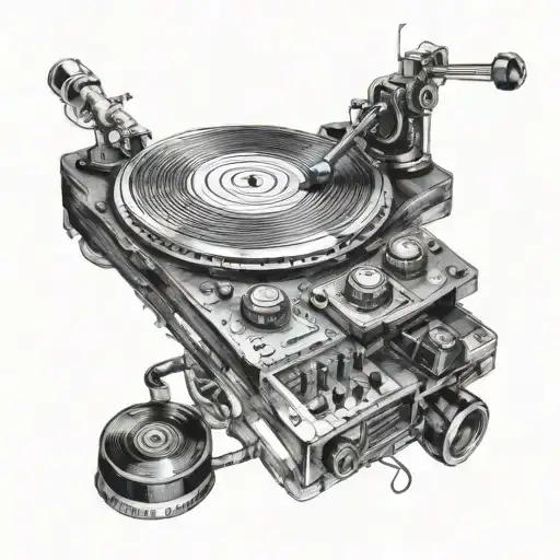 turntable Dj tattoo design idea