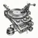 turntable Dj tattoo design idea