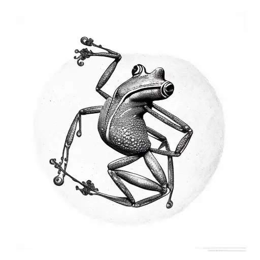 between frog and scorpion tattoo design idea