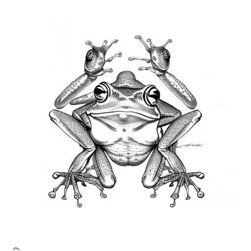 frog and scorpion tattoo design idea