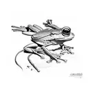 frog and scorpion tattoo design idea