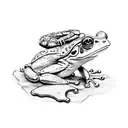 frog and scorpion tattoo design idea
