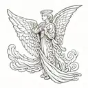 Angel wings: one side good, one side evil tattoo design idea