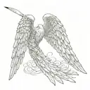 Angel wings: one side good, one side evil tattoo design idea