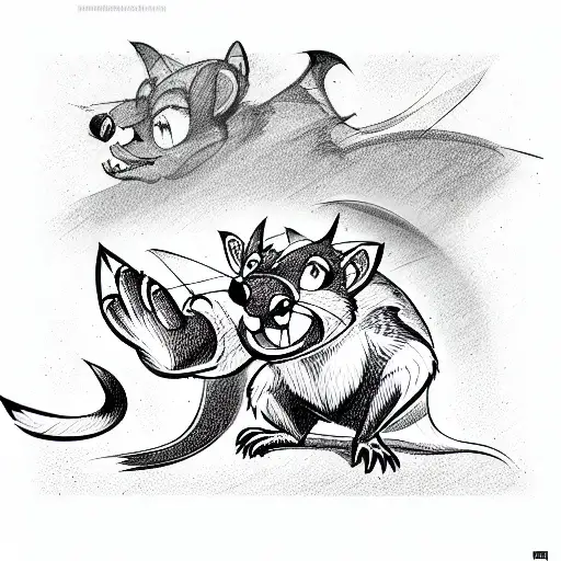 cartoon tasmanian devil tattoo design idea