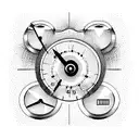 a burning speedometer that shows 420 kilometers per hour tattoo design idea