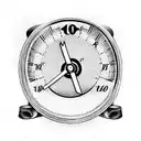 a burning speedometer that shows 420 kilometers per hour tattoo design idea