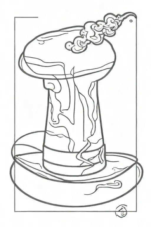 dirty hat smoking tattoo design idea