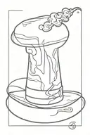 dirty hat smoking tattoo design idea