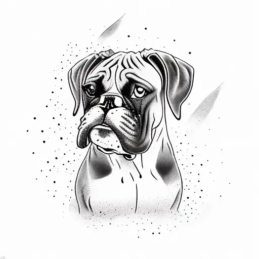 A boxer throwing a punch with intense determination tattoo design idea