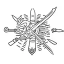 Sword bonfire tattoo design idea