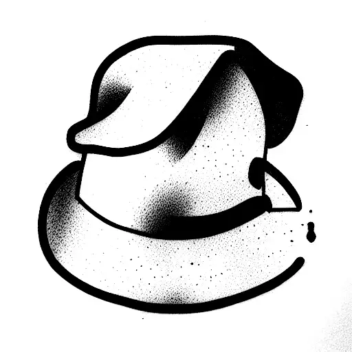 orange cap tattoo design idea