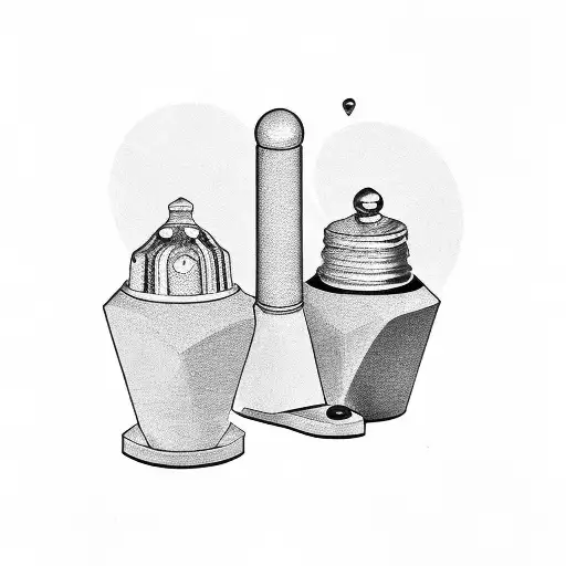 salt and pepper shakers tattoo design idea