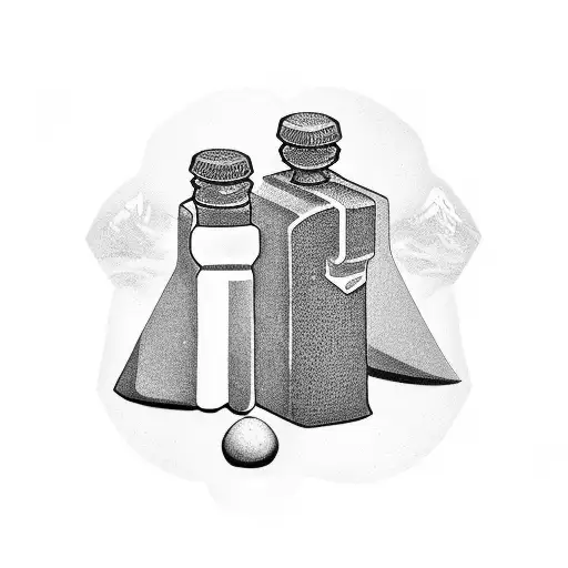 salt and pepper shakers tattoo design idea