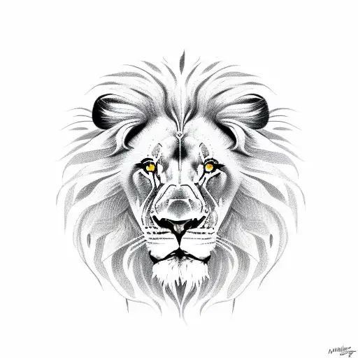 Lion Tattoo Design White Background PNG File Download High Resolution -  Etsy Sweden