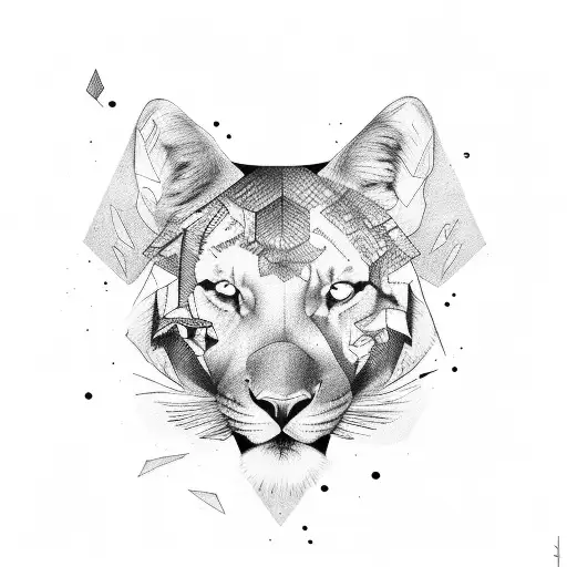 nature that includes an animal of bravery and commitment tattoo design idea
