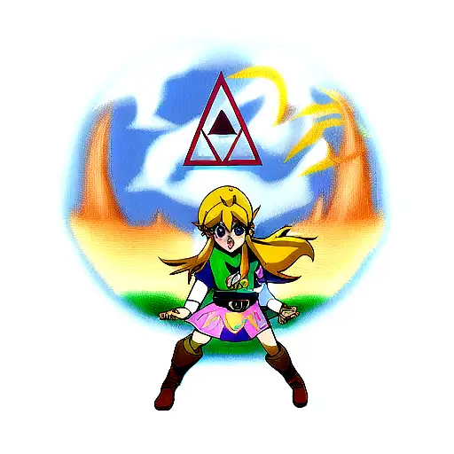 zelda triforce  tattoo design idea