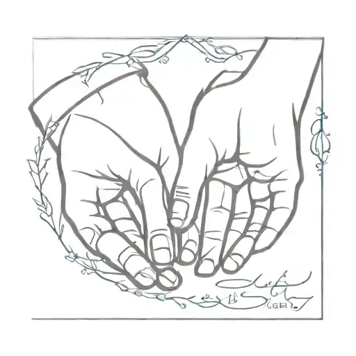 Isaiah 41:10 holding hands tattoo design idea