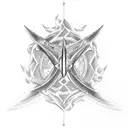 Shark Trident  tattoo design idea