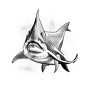 Shark Trident  tattoo design idea