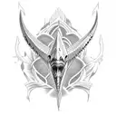 Trident shark tattoo design idea