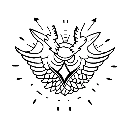 eagle with berber sign tattoo design idea