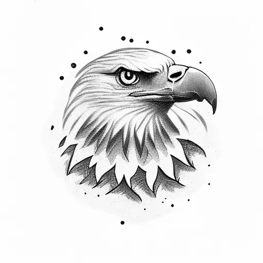 eagle with berber sign tattoo design idea