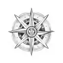 viking compass and four elements  tattoo design idea