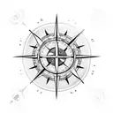 viking compass and four elements  tattoo design idea