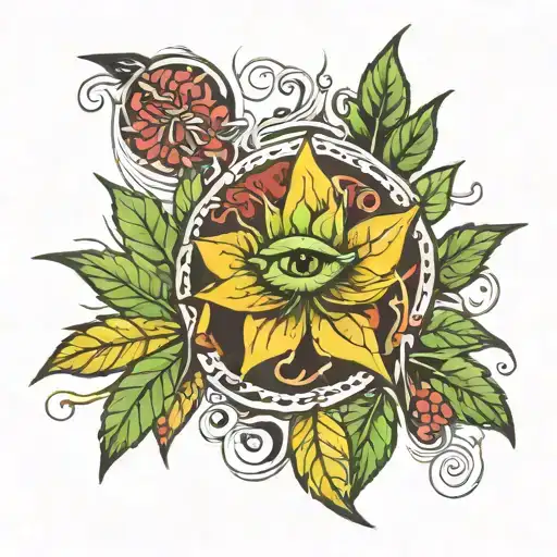 420 weed tattoo design idea