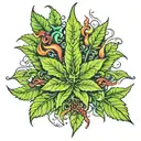 420 weed tattoo design idea