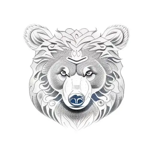 Nordic bear tattoo design idea
