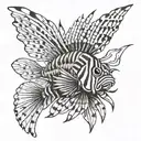 lionfish tattoo design idea