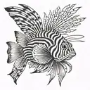 lionfish tattoo design idea