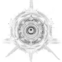 Incorporate the four elements into a symmetrical mandala with an all-seeing eye at the center tattoo design idea