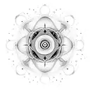 Incorporate the four elements into a symmetrical mandala with an all-seeing eye at the center tattoo design idea