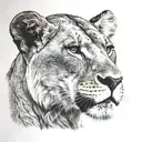 lioness face tattoo tattoo design idea